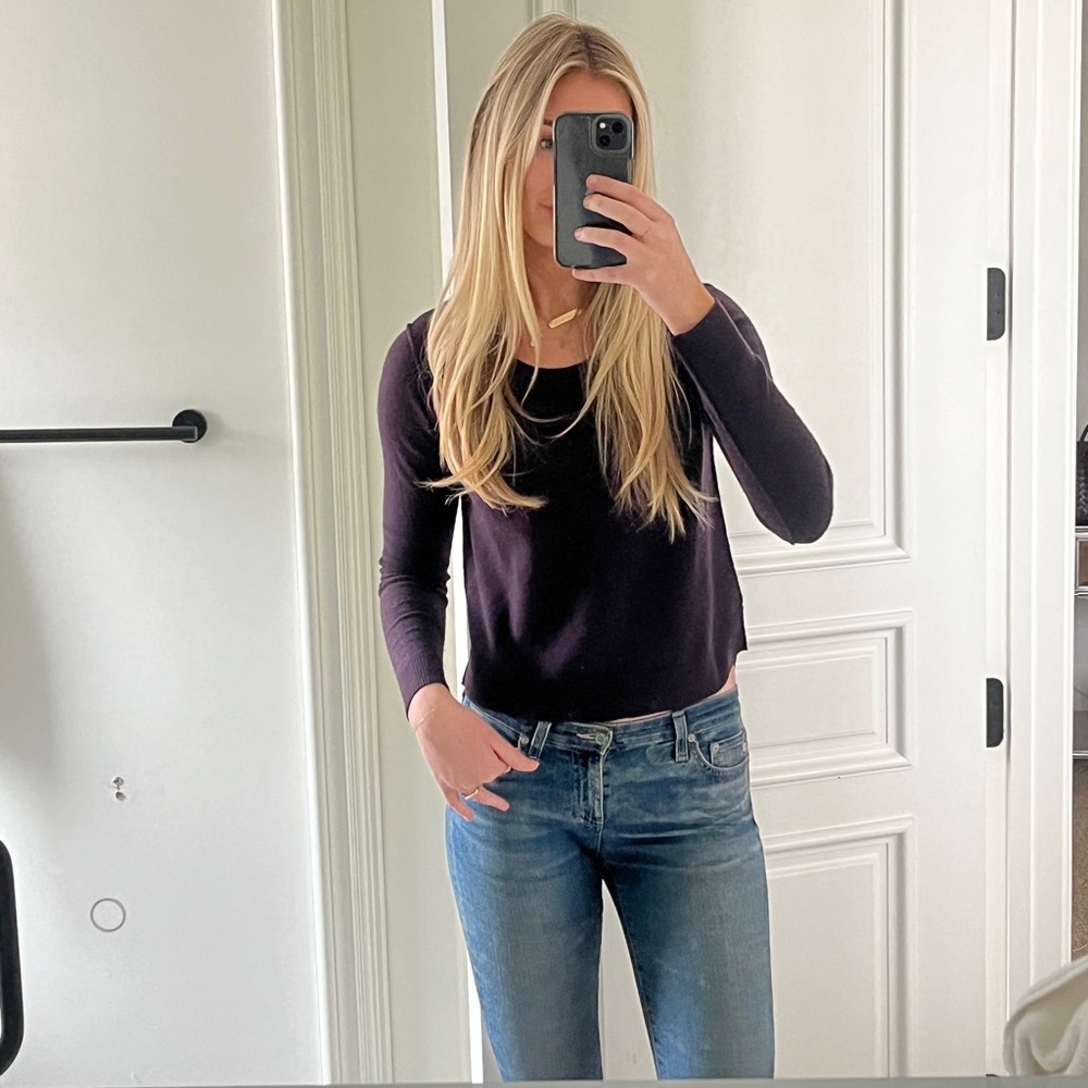 AUTUMN CASHMERE plum sweater. Size small.